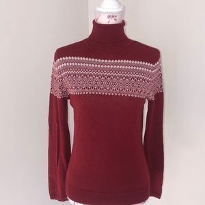 red turtle neck sweater